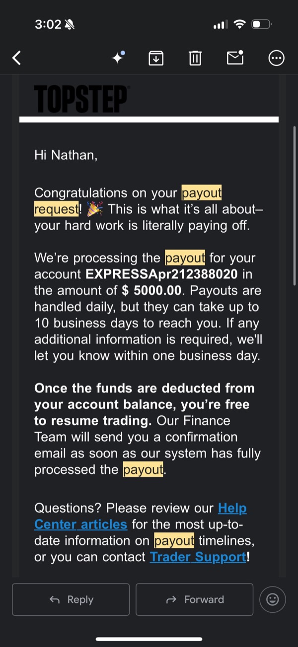 Student payout