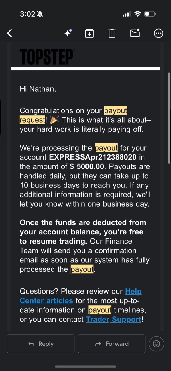 Student payout