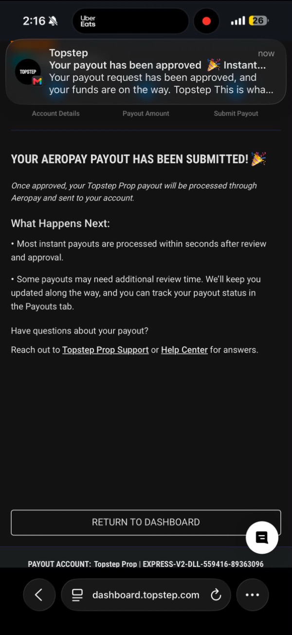 Student payout