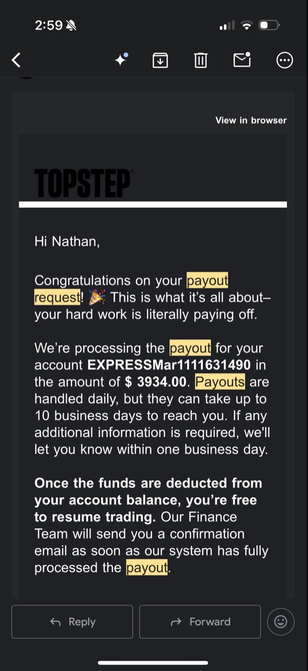 Student payout