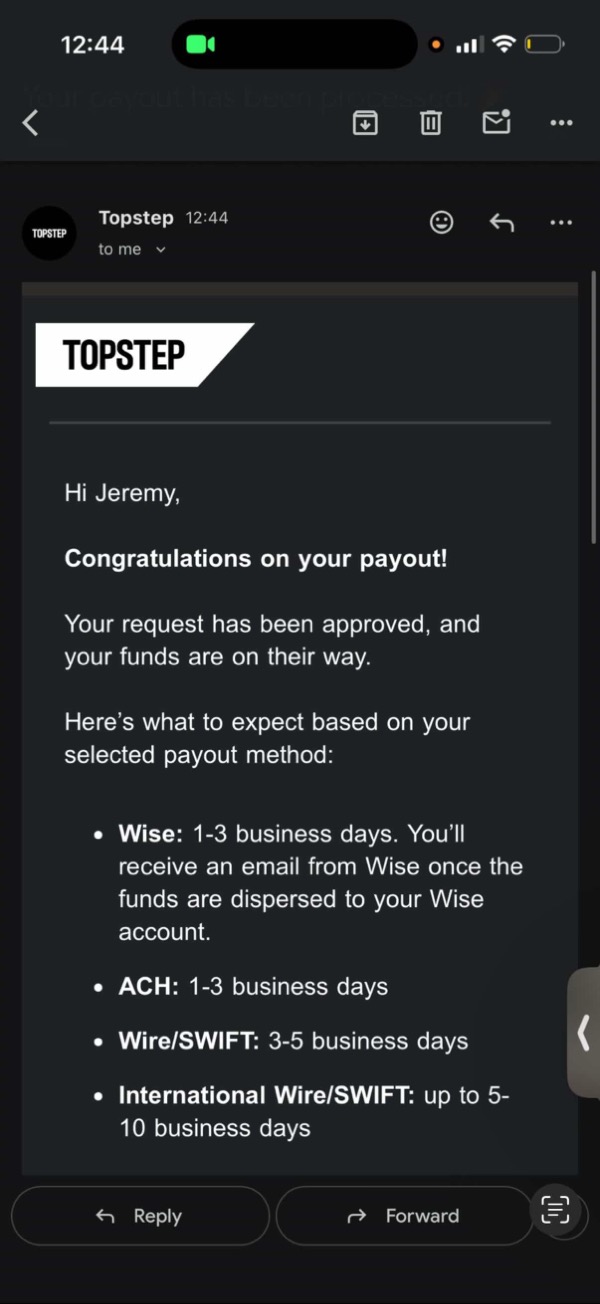 Student payout