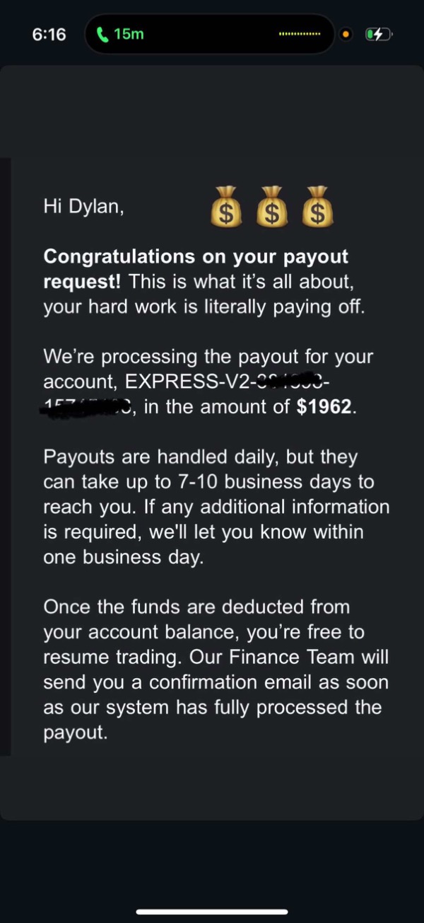 Student payout